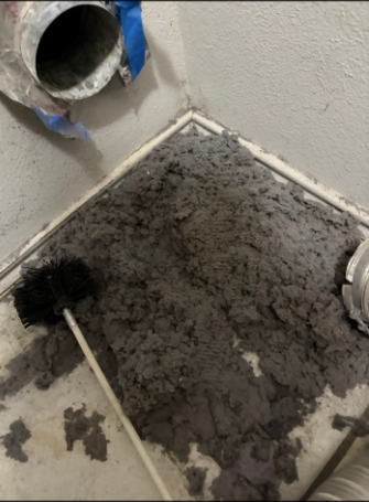 Dryer vent emergency cleanout heavy lint pile removed San Antonio Texas